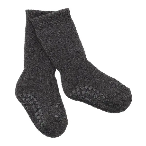 GoBabyGo Krabbesokker i Bomull, Dark Grey Melange