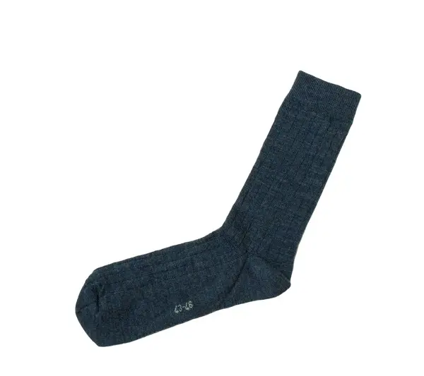 JOHA Rib Ullsokker, Denim Melange