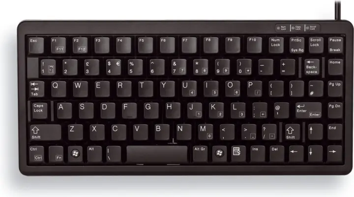 CHERRY kompakt minitastatur, USB, Svensk, svart
