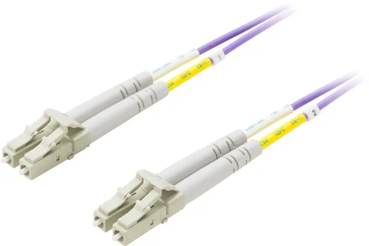 DELTACO fiberkablage, LC - LC, 50/125, OM4, dupleks, multimode, 10m (LCLC-710)