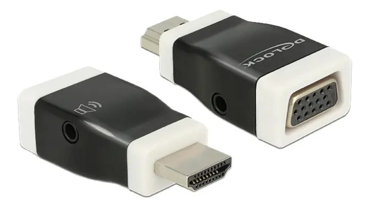 DeLOCK Adapter HDMI-A hann > VGA hunn med lyd