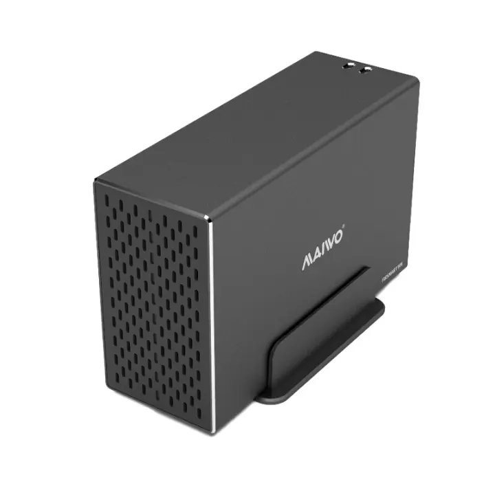 Eksternt harddiskkabinett, USB 3.1 Gen2, 3,5" HDD, USB-A, svart