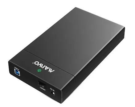 Eksternt harddiskkabinett, USB 3.0, 3,5" HDD, USB-A, svart