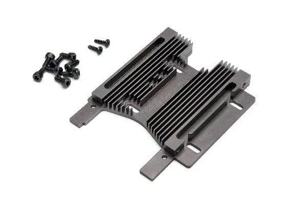 Hd kjøleribbe motorplate 10Mm (7075S/Grå)