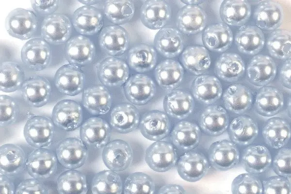 Plastperler 8mm 500g, Lyseblå