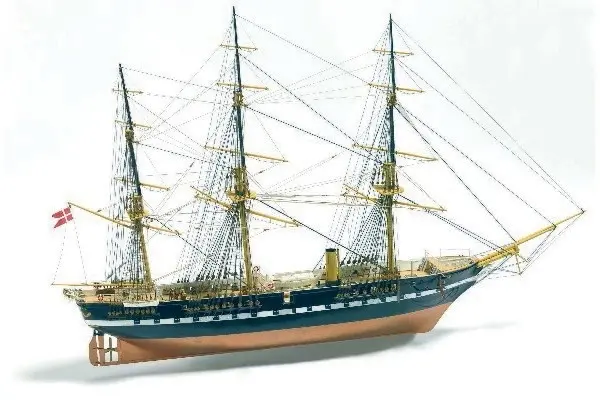 1:100 Fregatten Jylland limited editi - Skrog i tre