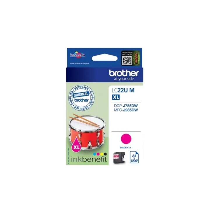 Brother LC-22UM blekkpatroner Original Magenta med høy (XL) kapasitet