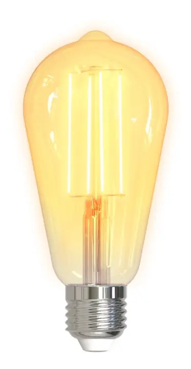 DELTACO SMART HOME FILAMENT LED-lampa, E27, WiFI, 5.5W, 1800K-6500K