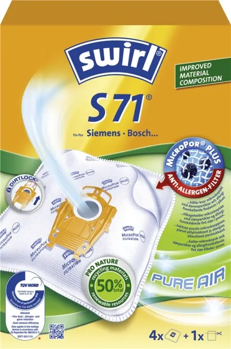 Swirl Støvsugerposer S71 OBS 3X4ST 3ST DFP