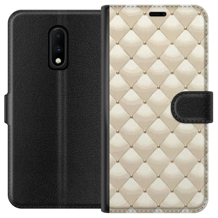 Lommeboketui til OnePlus 7 med Gullglans motiv