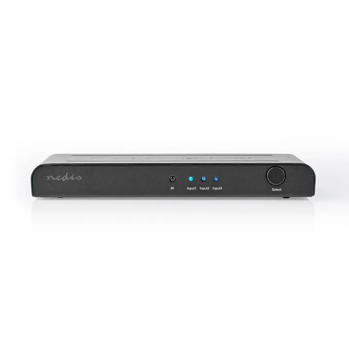 Nedis HDMI ™ Switch | 3-Port port(s) | 3x HDMI™ Input | 1x HDMI™ Output | 4K@60Hz | 18 Gbps | Fjernstyrtkontrolert