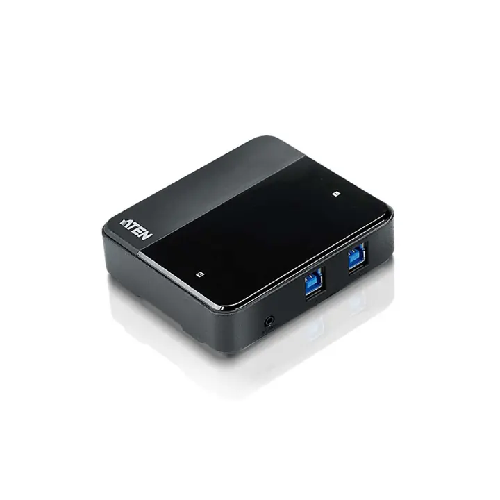 2-port USB-bryter svart