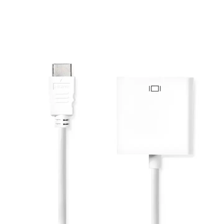 Nedis HDMI™ Adapter | HDMI ™ -kontakt | VGA Hun 15p | Nikkel belagt | Rett | PVC | Hvit | 1 stk.