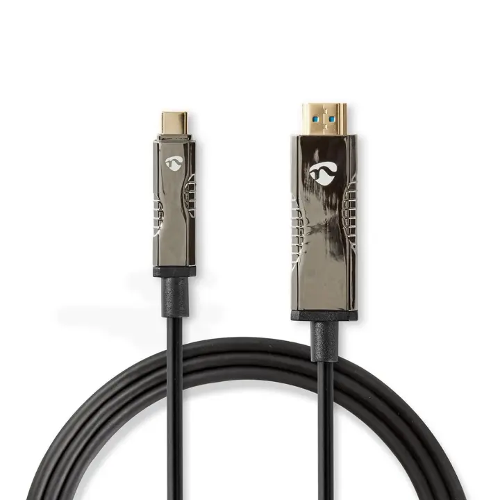 Nedis Aktiv optisk USB-kabel | USB-C™ Hann | HDMI ™ -kontakt | 18 Gbps | 20.0 m | Rund | PVC