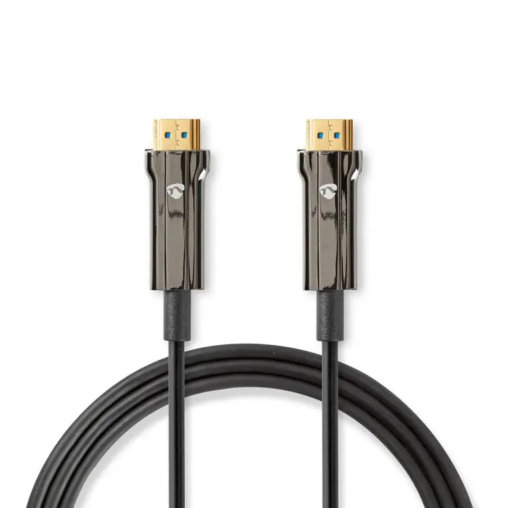 Nedis Aktiv Optical Ultra High Speed ​​HDMI-Kabel med Ethernet | HDMI ™ -kontakt | HDMI ™ -kontakt | 8K@60Hz | 48 Gbps | 100 m | Rund | PVC | Sort | Gaveeske