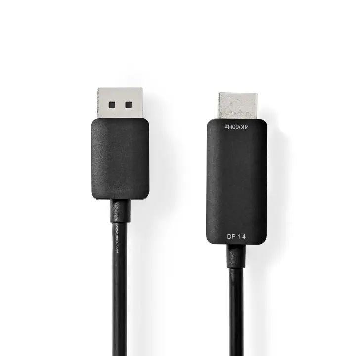 Nedis Displayport-kabel | DisplayPort Han | HDMI ™ -kontakt | 4K@60Hz | Nikkel belagt | 2.00 m | Rund | PVC