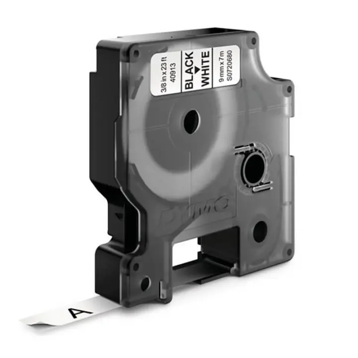 DYMO Färgband S0720680 40913 9mm Svart på Vit
