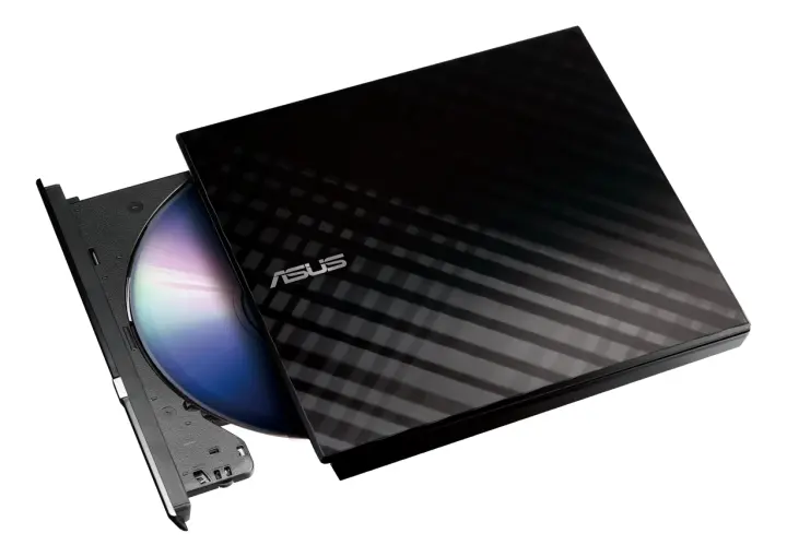Asus SDRW-08D2S-U LITE Bærbar 8X DVD-brenner med M-DISC-støtte, svart