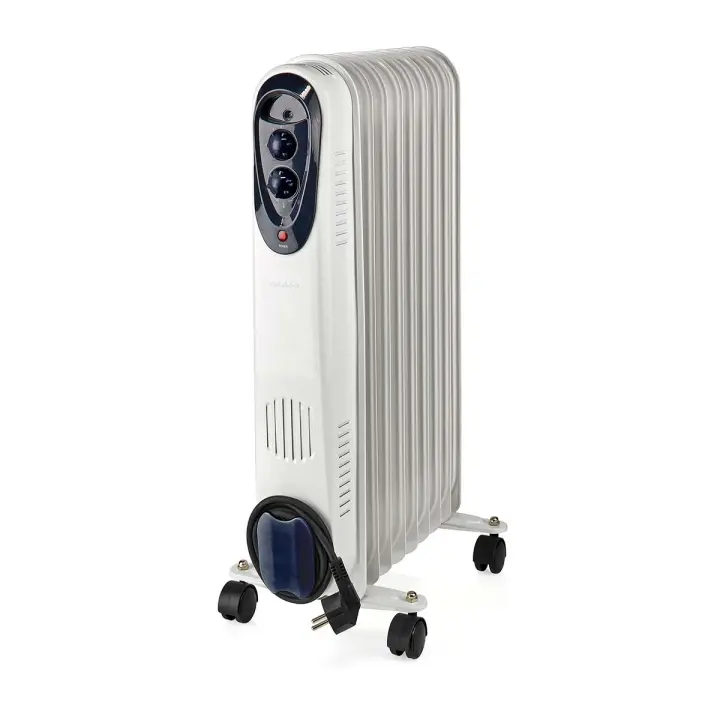 Nedis Mobil Oil Radiator | 800 / 1200 / 2000 W | 9 Finner | Justerbar termostat | 3 Varmeinnstillinger