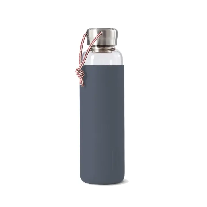 Black+Blum Glassflaske Gummi 600 ml, Granitt