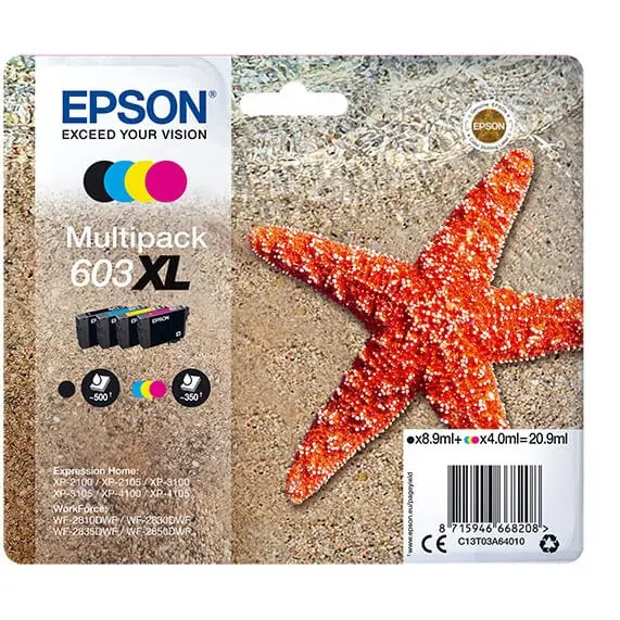EPSON Blekk C13T03A64010 603XL Multipack Starfish