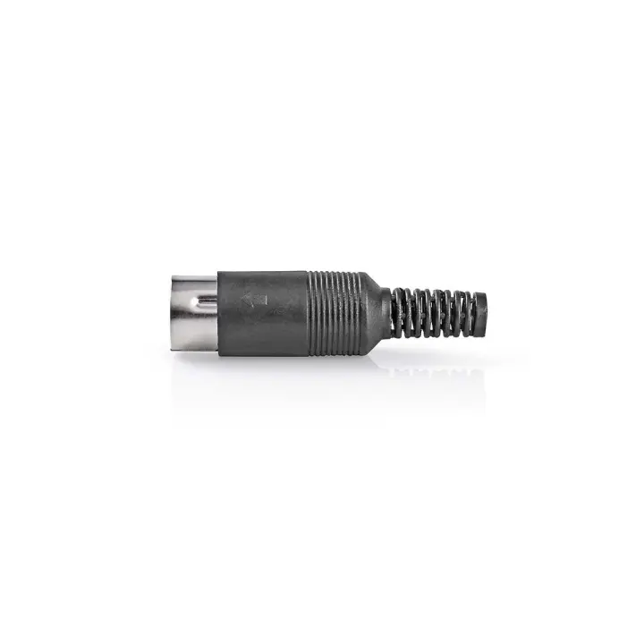 Nedis DIN-kontakt | Rett | Hann | Nikkel belagt | Vri på | Kabeltilførselsdiameter: 6.0 mm | PVC | Sort | 25 stk.