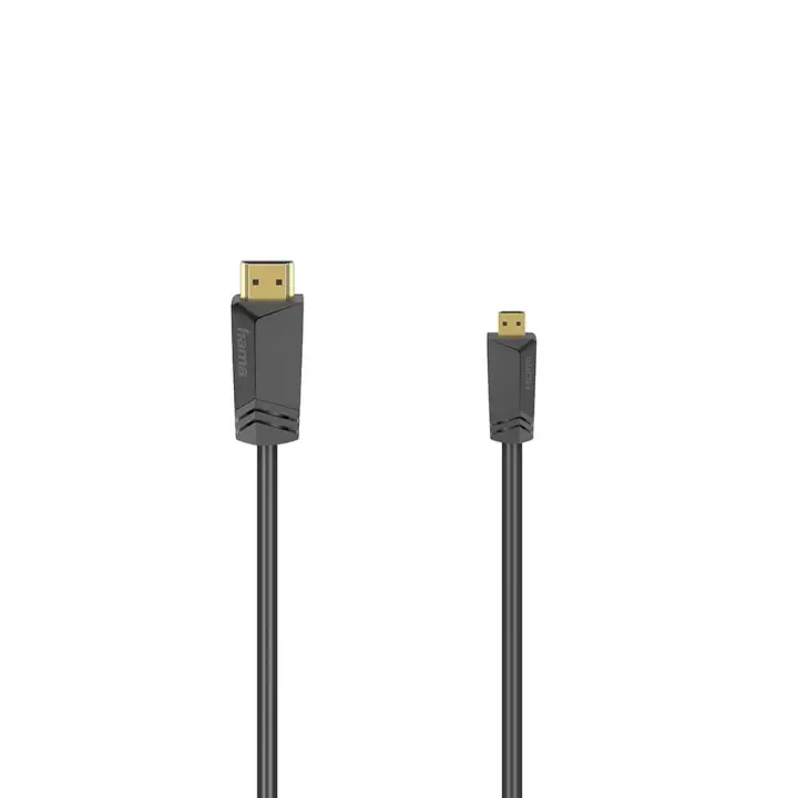 Hama Kabel HDMI High Speed Type A-D 4K 18 Gbit/s 1,5m Svart