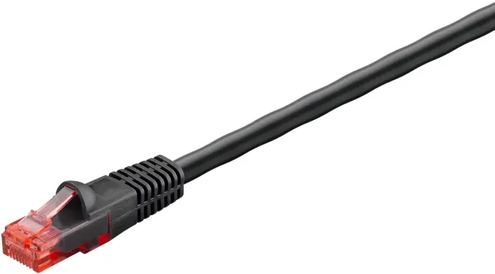 Goobay Utendørs patchkabel CAT 6, U/UTP, svart kobberleder (CU), dobbel yttermantel (PE), 60 m