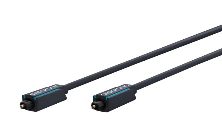 ClickTronic Toslink-kabel Premium-kabel | 1x Toslink-kontakt 1x Toslink-kontakt 1x Toslink-kontakt | 1,0 m