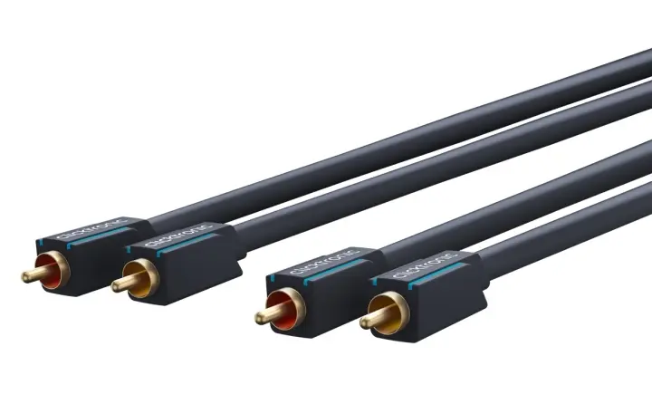 ClickTronic RCA-kabel, stereo Premium-kabel | 2x RCA-plugg 2x RCA-plugg | 2,0 m