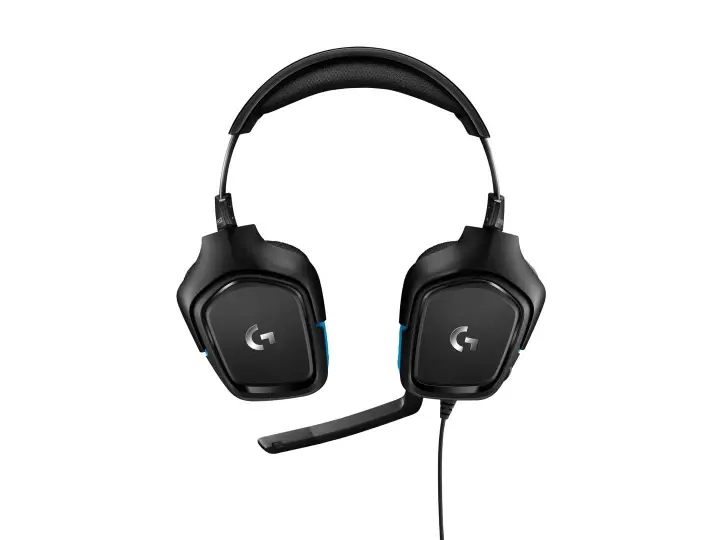 Logitech G432 Gaming-hodesett i kunstlær, svart