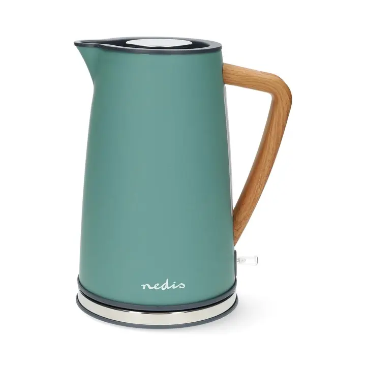 Nedis Vannkoker | 1.7 l | Soft-Touch | Grøn | Roterbar 360 grader | Skjult varmeelement