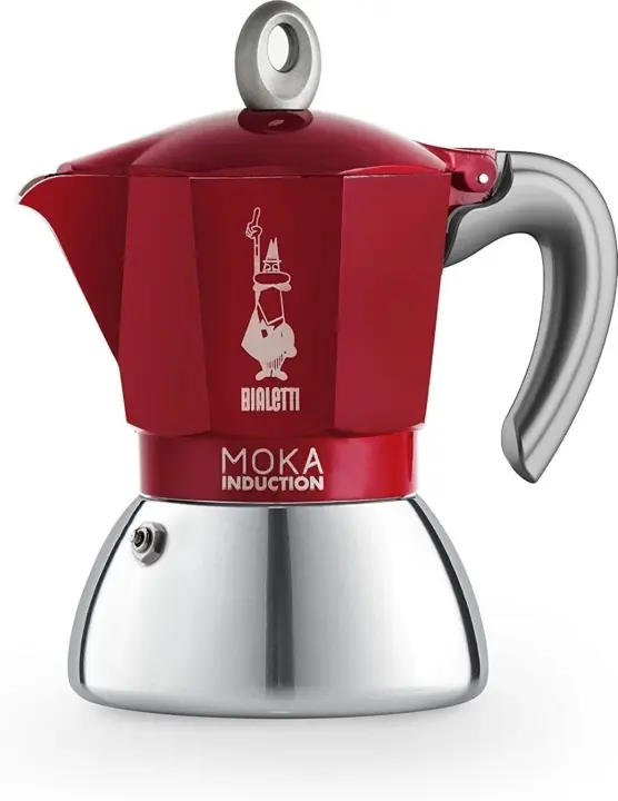 Bialetti Moka Induction rød, 6 kopper
