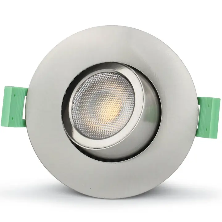 Llitt Sanna dimbar innfelt downlight 3000K/4000K 520lm IP65 1-pk børstet stål