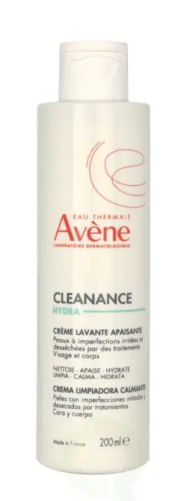 Avene Cleanance Hydra Soothing Cleansing Cream 200 ml Blemishprone Skin Left Dry And Irritated By Treatments