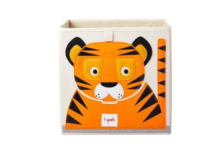 3 Sprouts Oppbevaringsboks - Orange Tiger