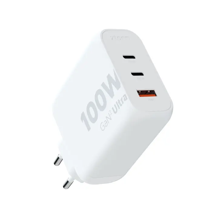 Xtorm 100 W GaN2 Ultra hjemmelader 2xUSB-C/USB-A Hvit