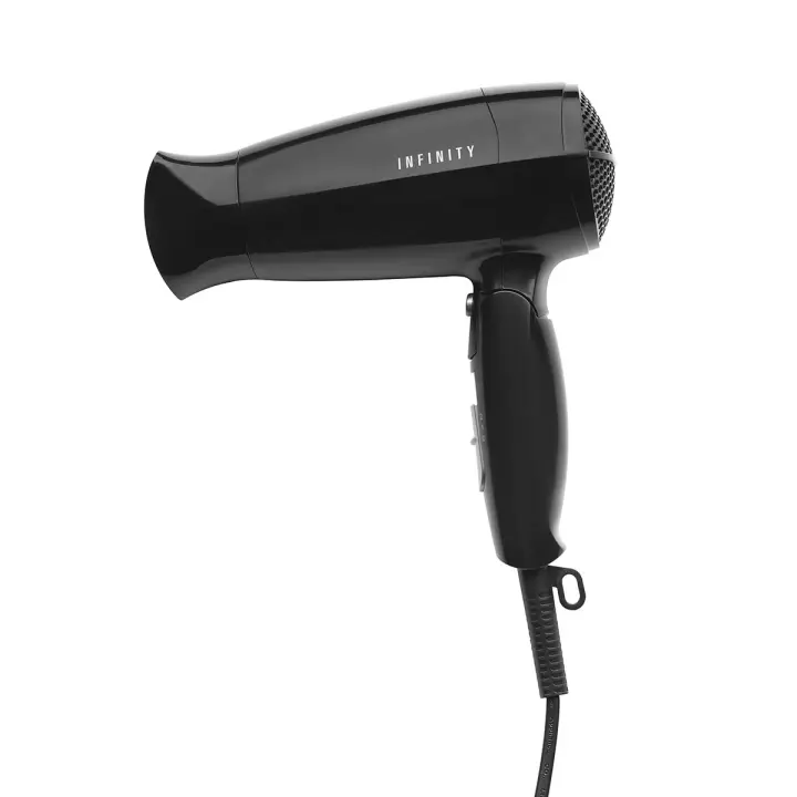 MELISSA Hårføner med sammenleggbart håndtak 1600W Svart