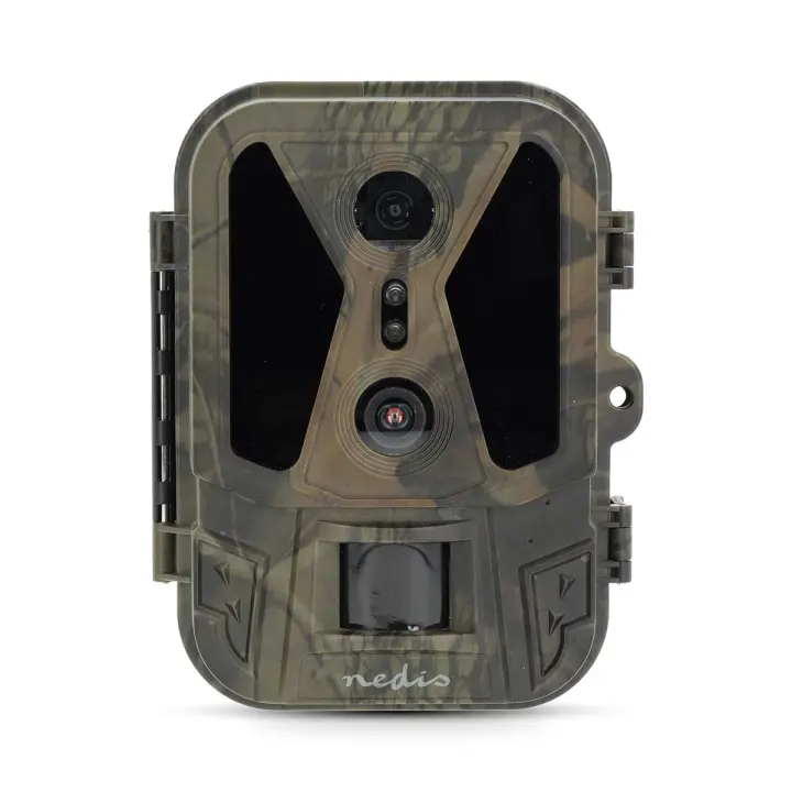 Nedis Wildlife Camera | 4K@10fps | 50 MPixel | 8 MPixel CMOS | IP65 | Black No-Glow IR | Night vision | Viewing angle: 100 ° | Motion sensor | Detection angle: 120 ° | Detection range: 25 m | Display size: 2.40 " | LCD Screen | Brown / Green