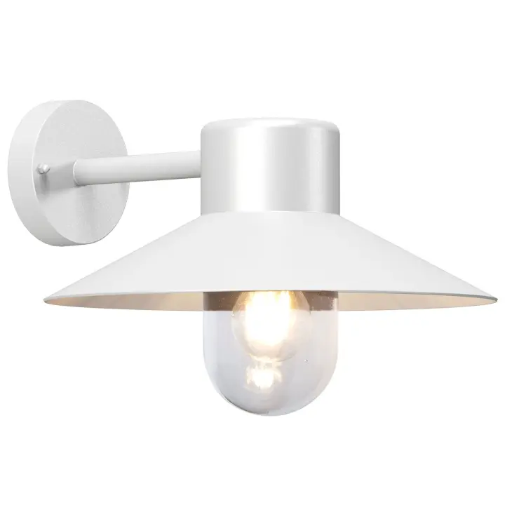 Llitt Victor Veggarmatur E27 sokkel IP44 Hvit