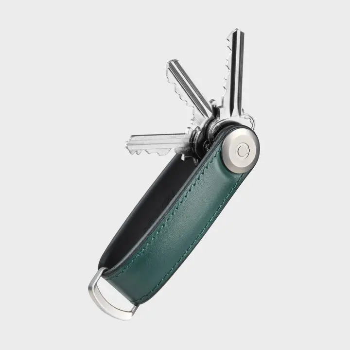 Orbitkey Hybrid nøkkelholder i lær - furugrønn