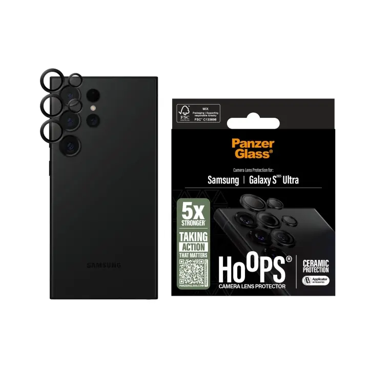 PanzerGlass Hoops keramisk linsebeskytter til Galaxy S25 Ultra