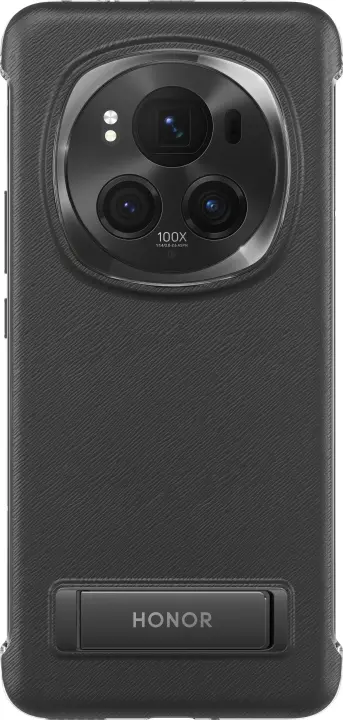 Honor Magic6 Pro beskyttelsesveske med stativ, svart
