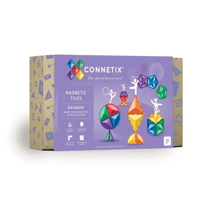 Connetix Utvidelsespakke med regnbueformer 36 brikker (CT-R-00036-SE)