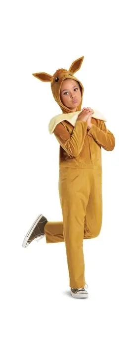 Disguise Pokemon Jumpsuit med hette Classic - Eevee (128 cm)