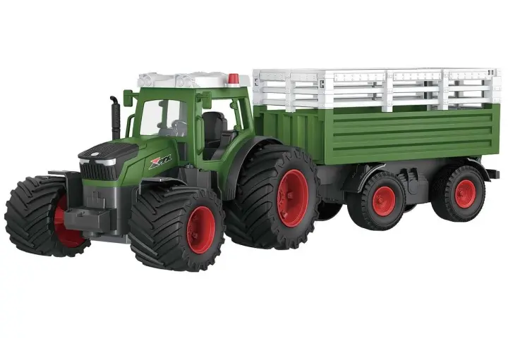 MX R/C Constructions Traktor R/C m/henger 2,4 GHz, 3,7 V Li-Ion, grønn (471477)