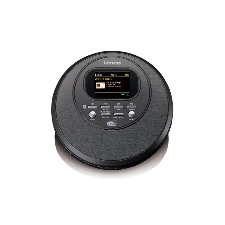 Lenco Discman med DAB Bluetooth® og TFT i farger Svart