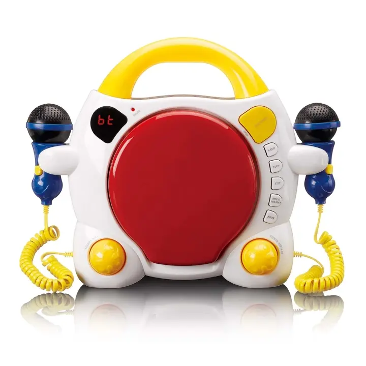 Lenco Bærbar karaoke-CD-spiller med Bluetooth® for barn Flerfarget