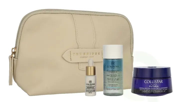 Collistar Futura Set 90 ml Futura Day Cream 50 ml / Mini Bifase Cleanser 35 ml / Mini Protective Drops 5 ml / Pouch
