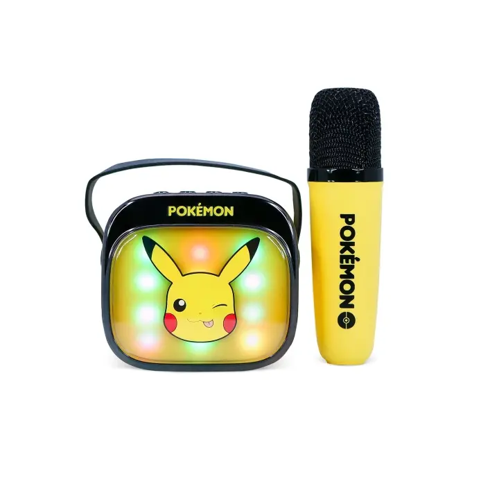 Pokémon Karaokehøyttaler med Mikrofon Pikachu Popsing LED